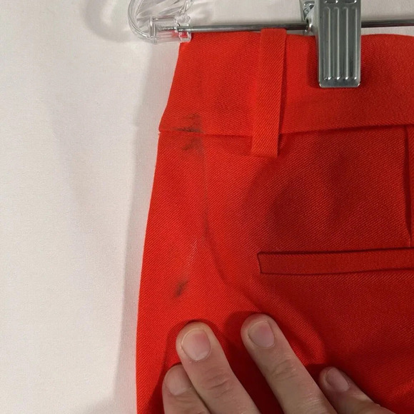 J. Crew Pants Women's 4 Red Stretch Minnie Side Zip Hook Eye Cotton Dry Clean - Picture 9 of 11